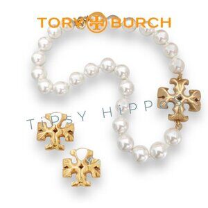 Tory Burch Roxanne Pearl Necklace & Earring Set!!!